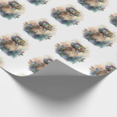 Papier Cadeau Papier d'enveloppement de Chouette aquarelle adora (Coin)