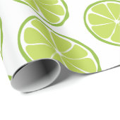 Papier Cadeau Papier d'enveloppement de citron vert (Coin rond)