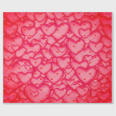 Papier Cadeau Papier d'enveloppement de coeur (Plat)