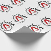 Papier Cadeau Papier d'enveloppement de coeur d'amour (Coin)