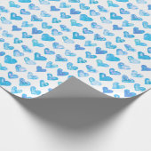 Papier Cadeau Papier d'enveloppement de coeur de Saint-Valentin  (Coin)