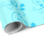 Papier Cadeau Papier d'enveloppement de conception d'art floral (Coin rond)