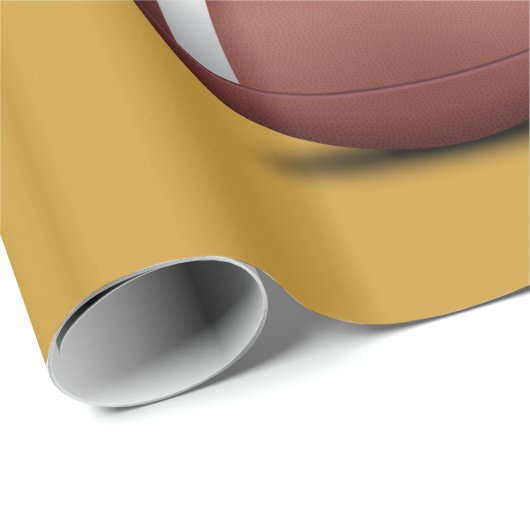 Papier Cadeau Papier d'enveloppement de conception de football (Coin rond)