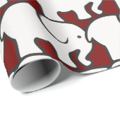 Papier Cadeau Papier d'enveloppement de conception d'éléphant bl (Coin rond)