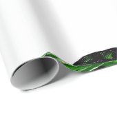 Papier Cadeau Papier d'enveloppement de corvette C6 vert (Coin rond)