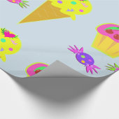 Papier Cadeau Papier D'Enveloppement De Crème De Glace Et De Cup