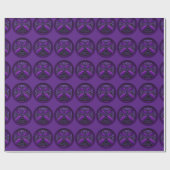 Papier Cadeau Papier d'enveloppement de croix celtique violet et (Plat)