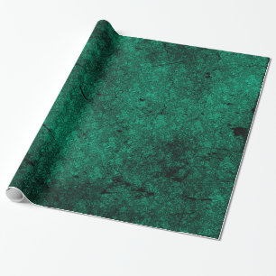 Papier Cadeau Papier d'enveloppement de Damas de Goth, vert prof