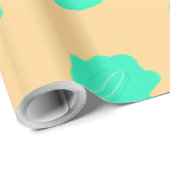 Papier Cadeau Papier d'enveloppement de design de série Feuille  (Coin rond)