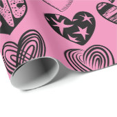 Papier Cadeau Papier d'enveloppement de dessin de griffes de coe (Coin rond)