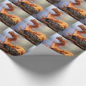 Papier Cadeau Papier d'enveloppement de dragon chinois (Coin)