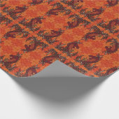 Papier Cadeau Papier d'enveloppement de dragon de feu et de flam (Coin)