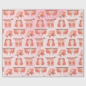 Papier Cadeau Papier d'enveloppement de fentes mignonnes (Plat)