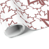 Papier Cadeau Papier d'enveloppement de feuille d'érable canadie (Coin rond)