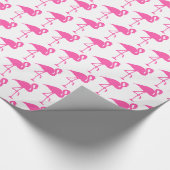 Papier Cadeau Papier d'enveloppement de Flamant rose blanc et ro (Coin)