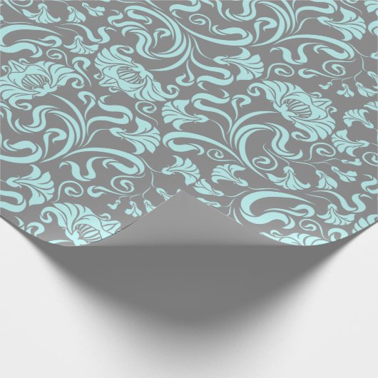 Papier Cadeau Papier d'enveloppement de fleurs/Damas (Coin)