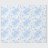 Papier Cadeau Papier d'enveloppement de fleurs de cerisier bleu (Plat)