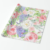 Papier Cadeau Papier d'enveloppement de fleurs de printemps - Ca (Déroulé)