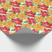 Papier Cadeau Papier d'enveloppement de fleurs en gras (Coin)