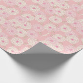 Papier Cadeau Papier d'enveloppement de fleurs roses (Coin)