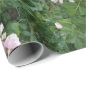 Papier Cadeau Papier d'enveloppement de fleurs roses (Coin rond)