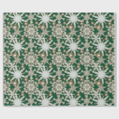 Papier Cadeau Papier d'enveloppement de flocons de neige glacé O (Plat)