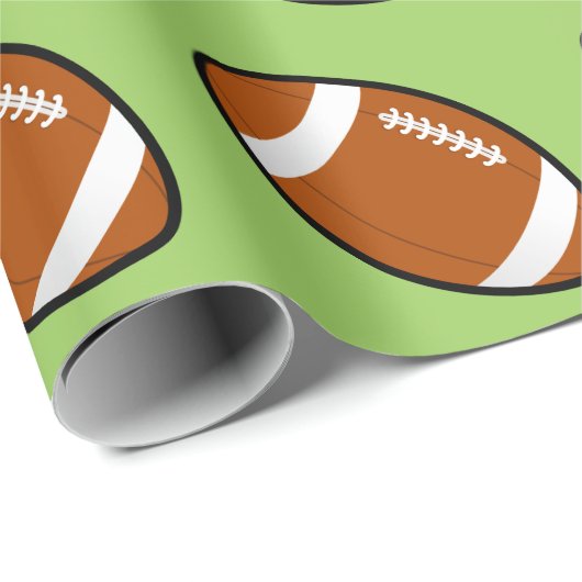 Papier Cadeau Papier d'enveloppement de football (Coin rond)