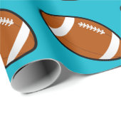 Papier Cadeau Papier d'enveloppement de football (Coin rond)