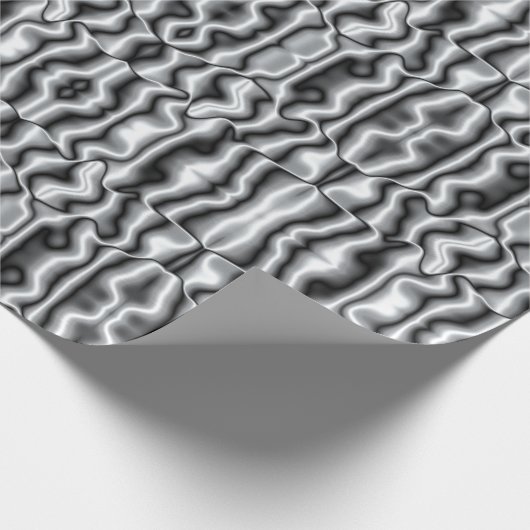 Papier Cadeau Papier d'enveloppement de fractures argentées (Coin)