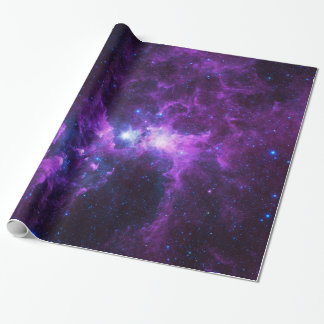 Papier Cadeau Papier d'enveloppement de galaxie violet