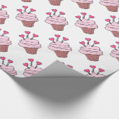 Papier Cadeau Papier d'enveloppement de gâteaux de coeur rose et (Coin)
