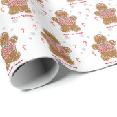 Papier Cadeau Papier d'enveloppement de gingerbreald et de Sucre (Coin rond)