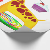Papier Cadeau Papier d'enveloppement de girafe (Coin)