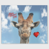 Papier Cadeau Papier d'enveloppement de girafe (Plat)