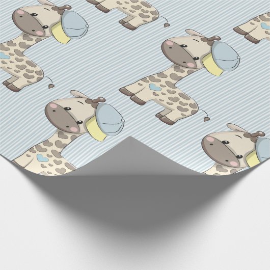 Papier Cadeau Papier d'enveloppement de Giraffe pour bébé en des (Coin)