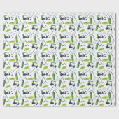 Papier Cadeau Papier d'enveloppement de golf Marine & Green (Plat)