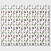 Papier Cadeau Papier d'enveloppement de golf mignon (Plat)