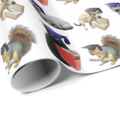 Papier Cadeau Papier d'enveloppement de graduation pour animaux (Coin rond)