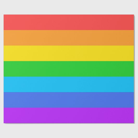 Papier Cadeau Papier d'enveloppement de grandes bandes arc-en-ci (Plat)