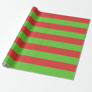 Papier Cadeau Papier d'enveloppement de grandes bandes rouges et