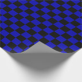 Papier Cadeau Papier d'enveloppement de grands chèques bleus noi (Coin)