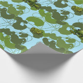 Papier Cadeau Papier d'enveloppement de grenouille adorable (Coin)