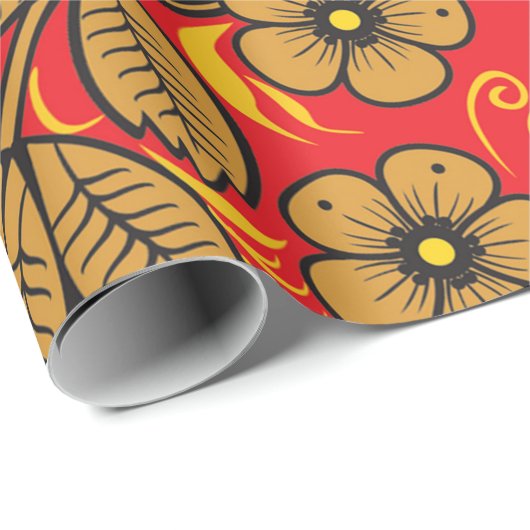 Papier Cadeau Papier d'enveloppement de hohlome russe (Coin rond)