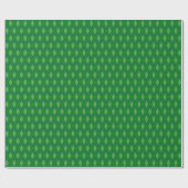Papier Cadeau Papier d'enveloppement de Jacquard aux tons verts (Plat)