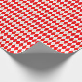 Papier Cadeau Papier d'enveloppement de Jacquard rouge et blanc (Coin)