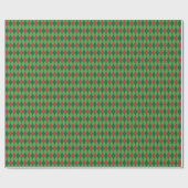 Papier Cadeau Papier d'enveloppement de Jacquard rouge et vert (Plat)