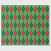 Papier Cadeau Papier d'enveloppement de Jacquard rouge et vert e (Plat)