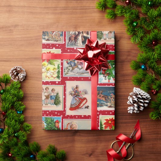 Papier Cadeau Papier d'enveloppement de la carte postale de Noël (Cadeau de vacances)