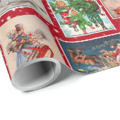 Papier Cadeau Papier d'enveloppement de la carte postale de Noël (Coin rond)