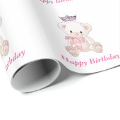 Papier Cadeau Papier d'enveloppement de la couronne d'ours de st (Coin rond)